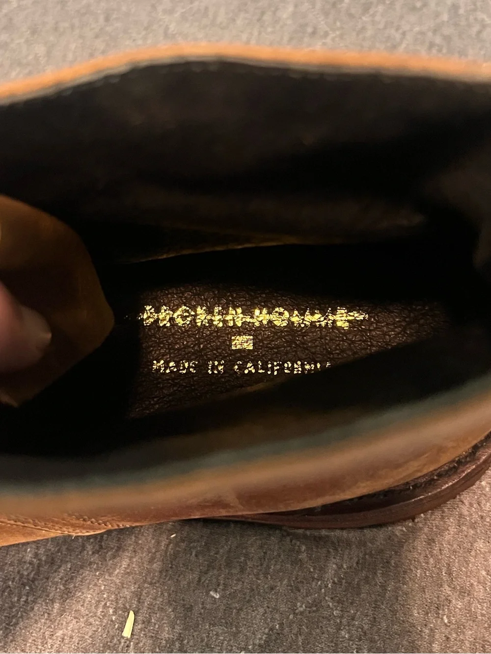NWOT BROKEN HOMME Huckberry Sz 11 Brown Leather Davis Boots Orig$300 Made in USA
